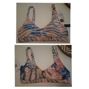 Hurley Zebra Color Wash Reversible Tie-Dye Swim Top